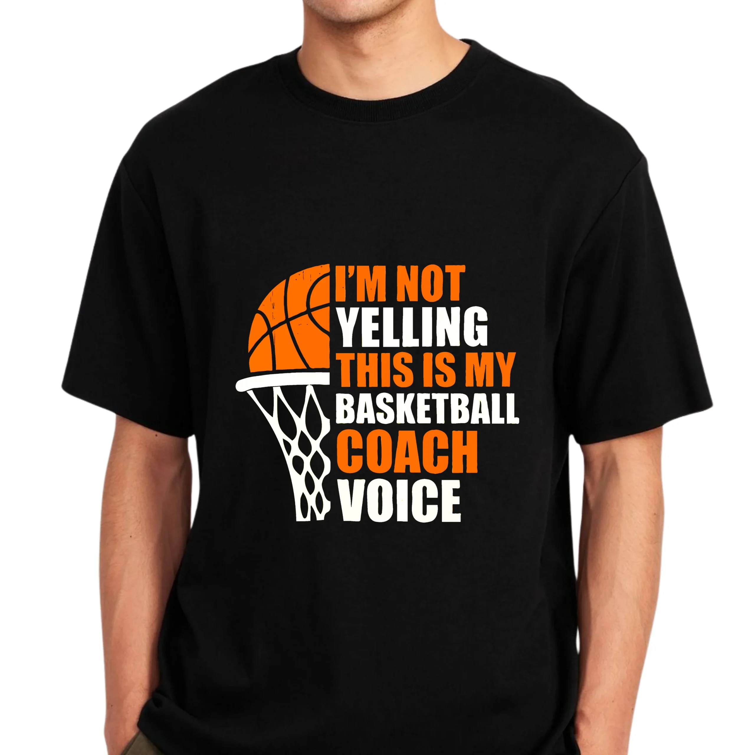 Basketball Coach Voice T-Shirt | Funny Basketball Coach Quote Tee - Image 3