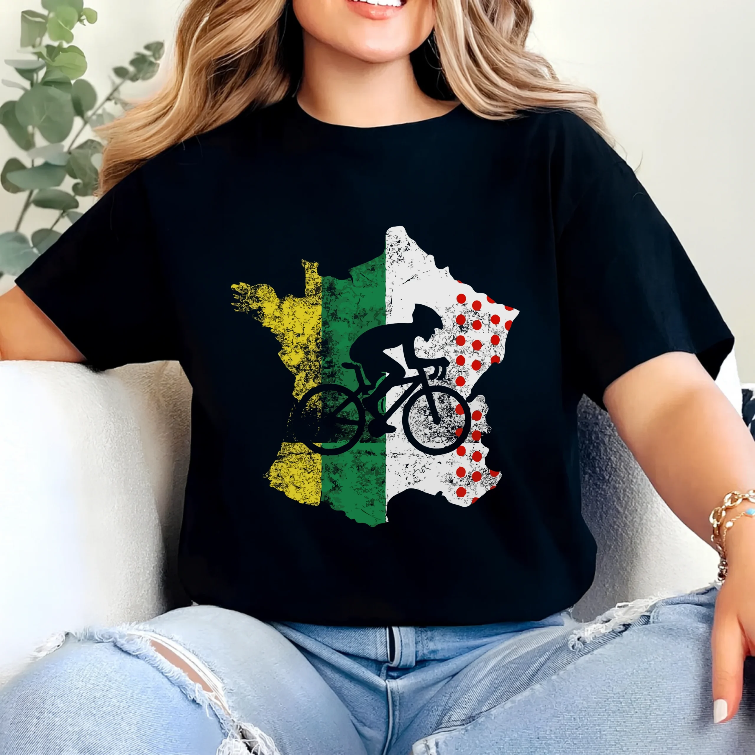 Italy Cycling T-Shirt Italian Flag Bicycle Map Shirt for Cyclists - Image 2