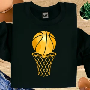 Minimal Basketball Hoop T Shirt | Clean Basketball Graphic Tee