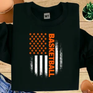 Basketball American Flag T Shirt | USA Basketball Patriot Graphic Tee