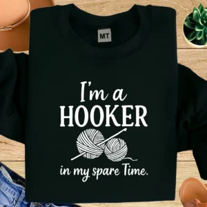 I Crochet So I Don’t Choke People T-Shirt | Funny Crochet Shirt UAE