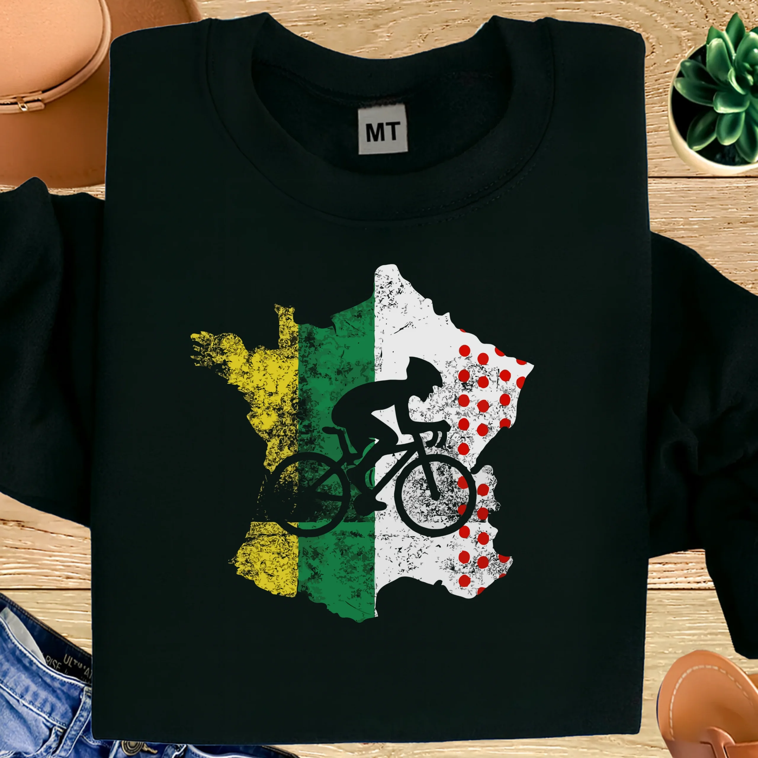 Italy Cycling T-Shirt Italian Flag Bicycle Map Shirt for Cyclists