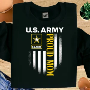 U.S. Army Proud Mom T-Shirt Military Mom Shirt Army Mom Patriotic Tee
