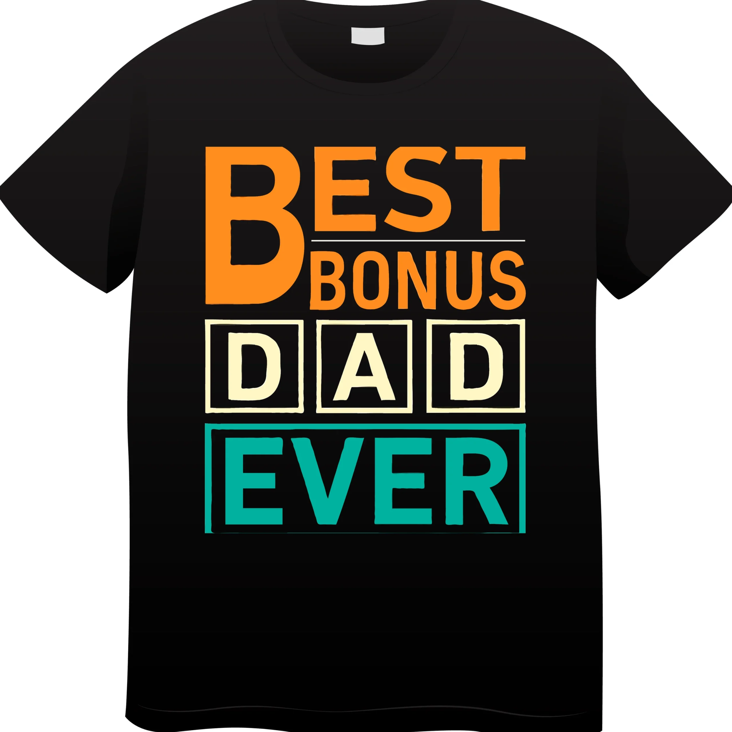 Best Bonus Dad Ever Cotton T-Shirt | Stepdad Gift UAE - Image 3