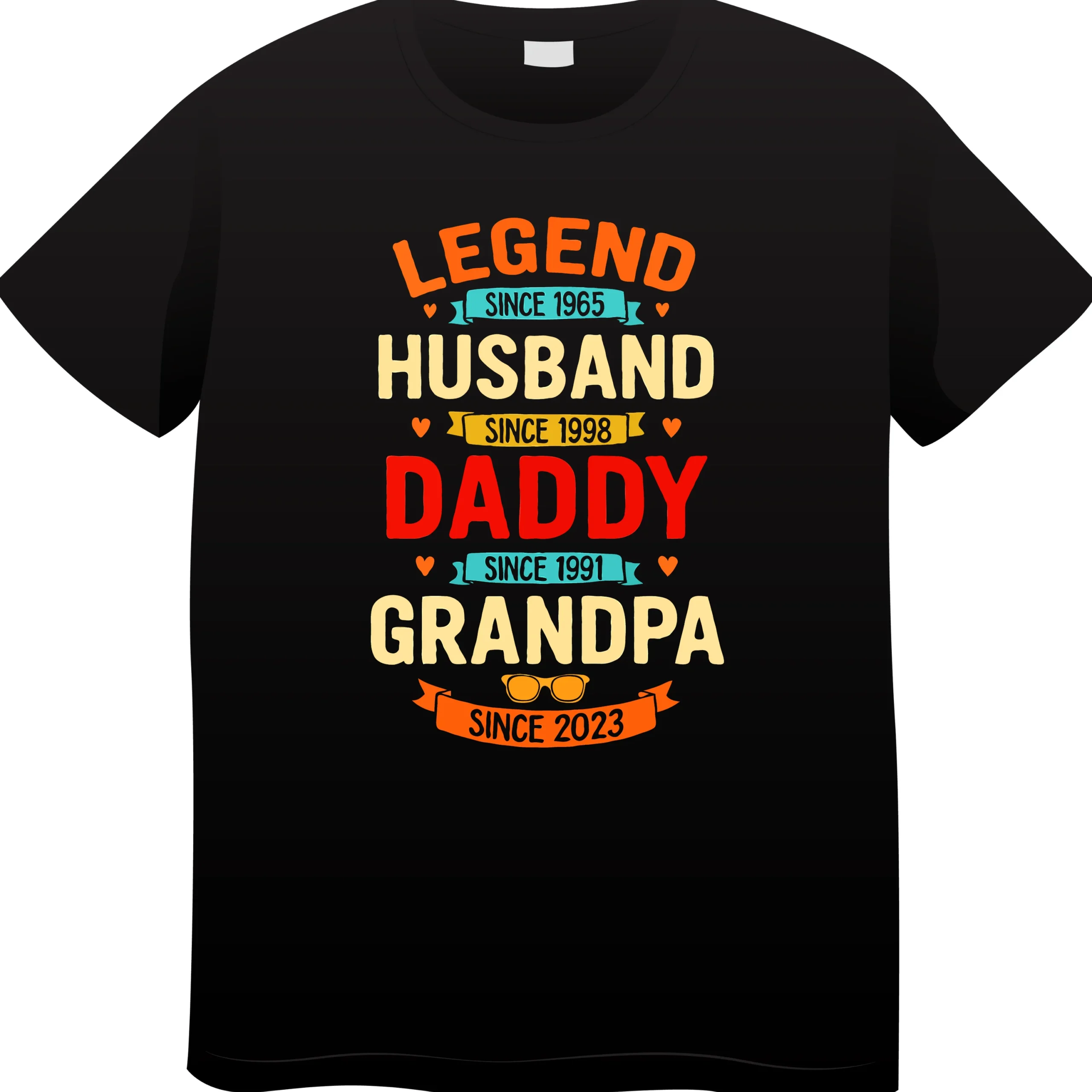 Legend Husband Daddy Grandpa Cotton T-Shirt | Family Quote Tee UAE - Image 4