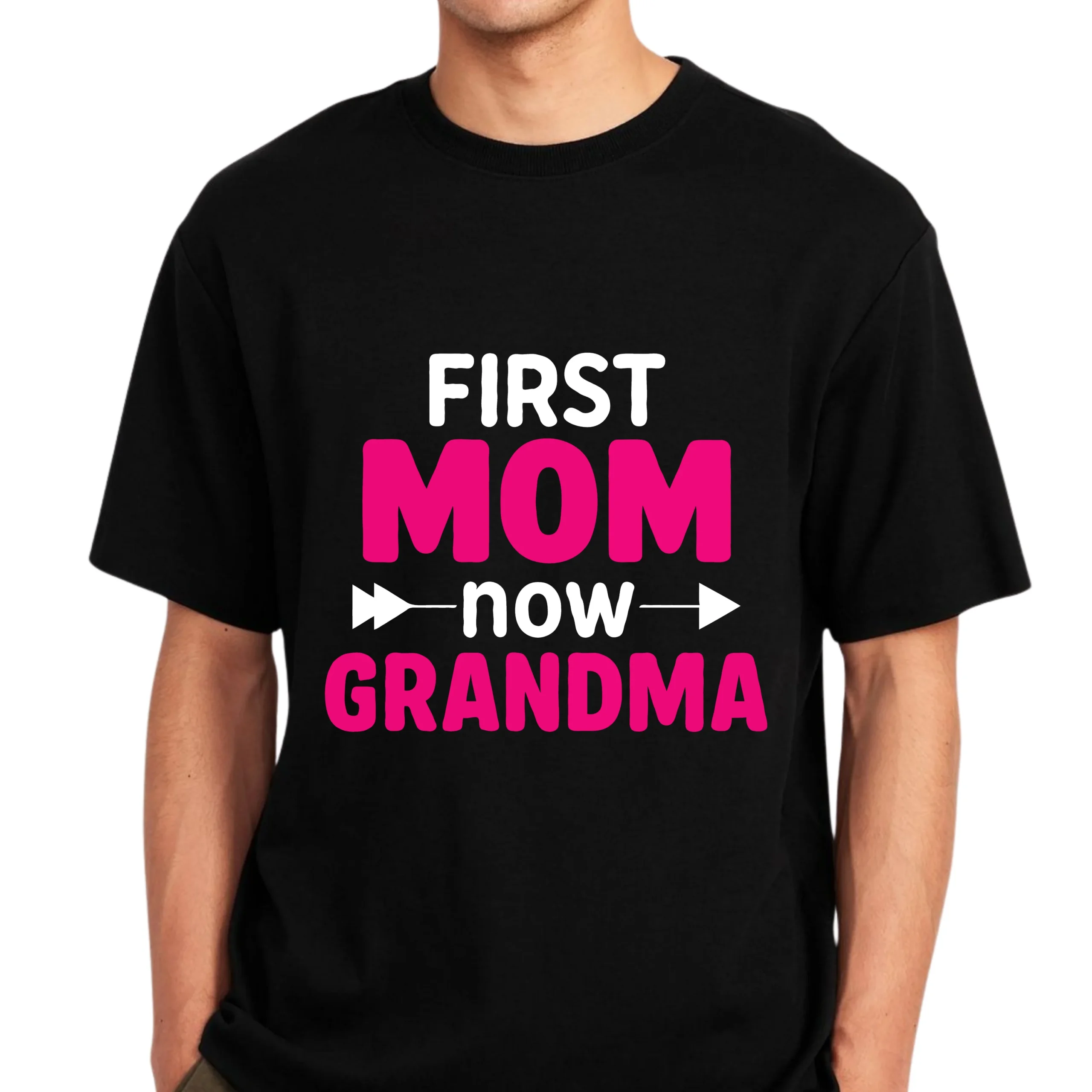 First Mom Now Grandma Shirt | New Grandma Gift Shirt | Promotion to Grandma Tee | Funny Grandma Shirt | Gift for Grandma - Image 3