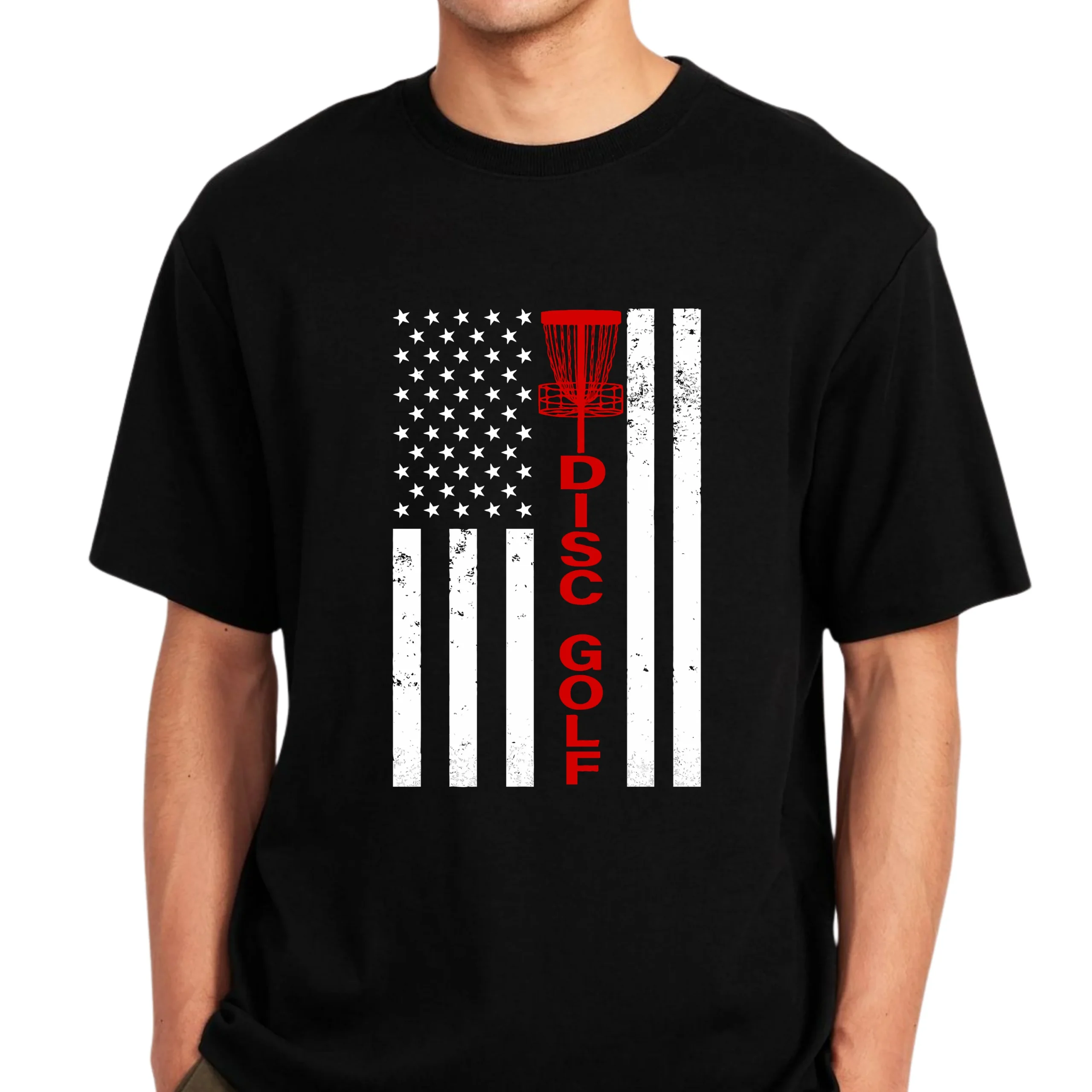 Disc Golf American Flag Shirt | Patriotic Disc Golf T-Shirt | USA Disc Golfer Tee - Image 3