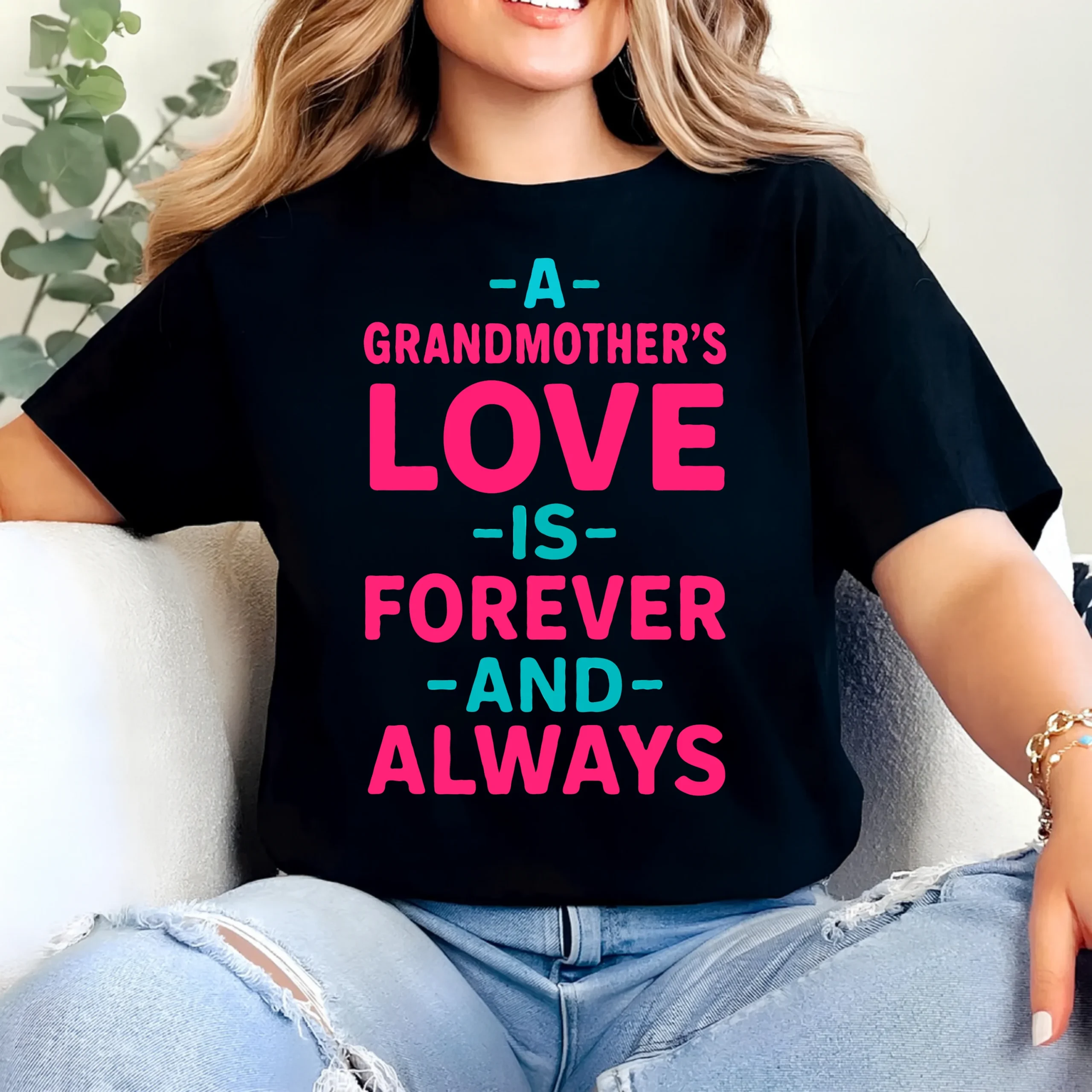 A Grandmother’s Love Is Forever and Always Shirt | Grandma Love Quote T-Shirt | Sentimental Grandma Gift | Family Love Tee - Image 2