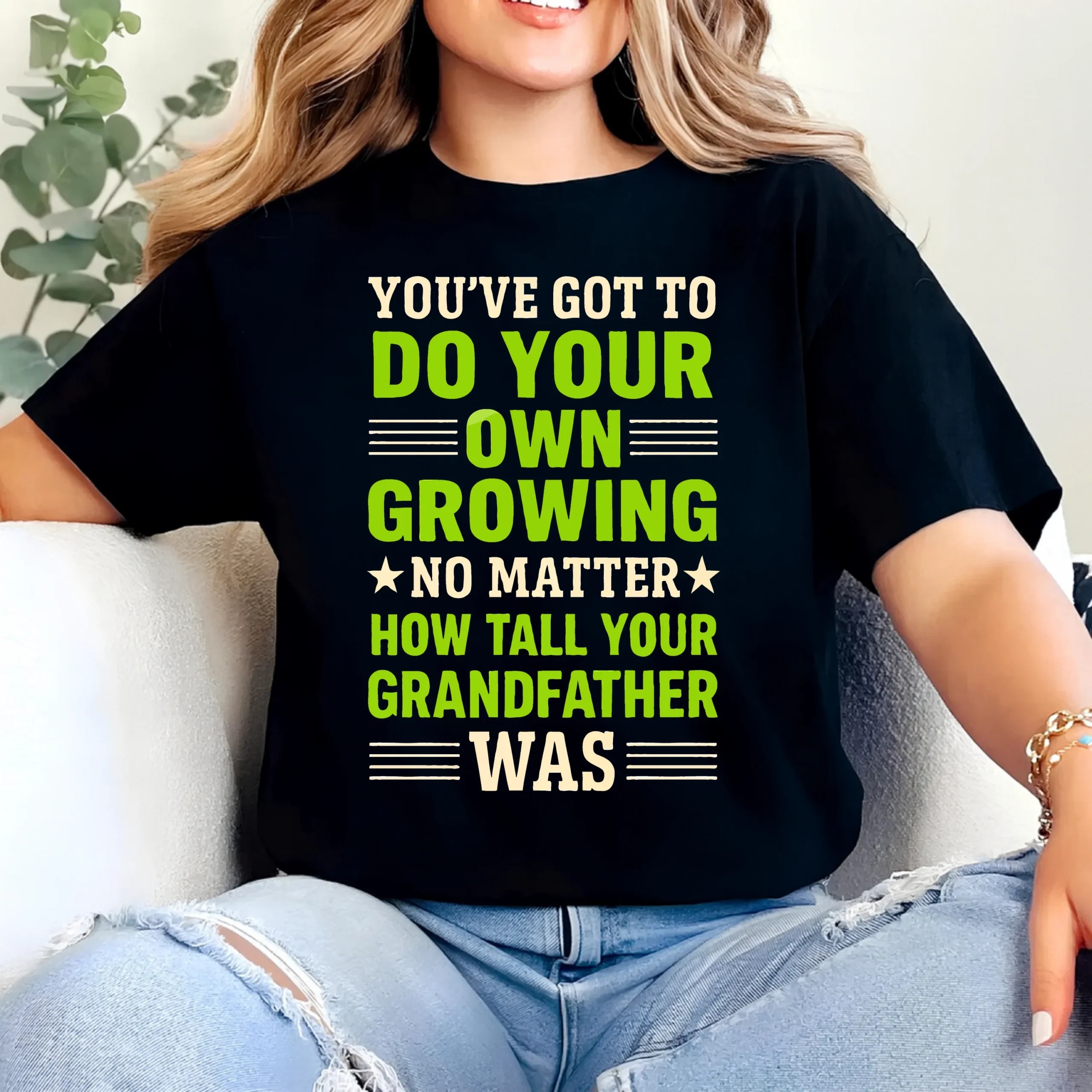Do Your Own Growing Shirt | Funny Grandpa Quote T-Shirt | Grandfather Humor Tee | Vintage Grandpa Saying Shirt | Family Humor Gift - Image 3