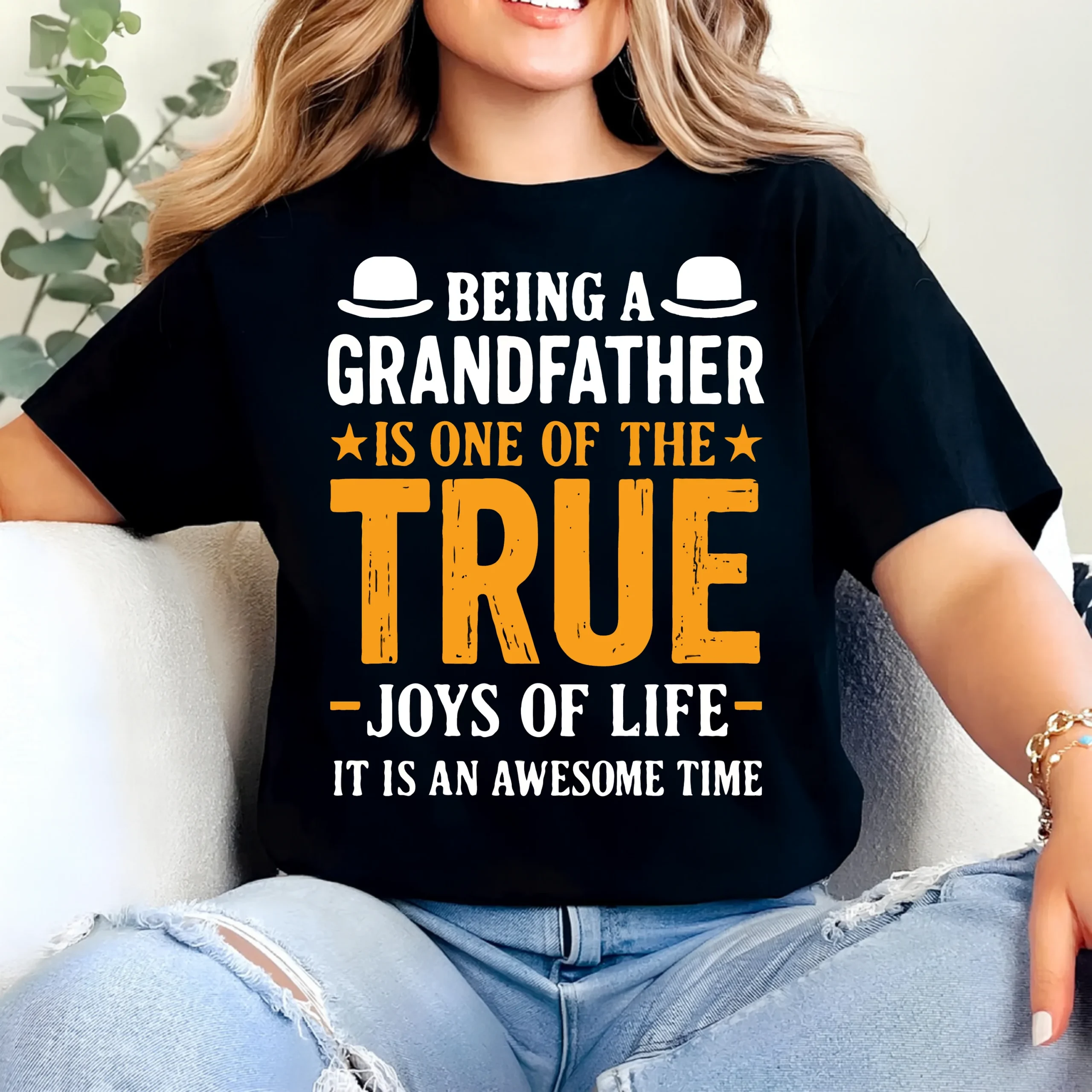 Being a Grandfather Is One of the True Joys of Life Shirt | Grandpa Quote T Shirt | Proud Grandfather Tee | Gift for Grandpa | Grandpa Life Shirt - Image 2