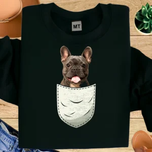 Pocket French Bulldog T-Shirt | Cute Frenchie in Pocket Dog Lover Tee