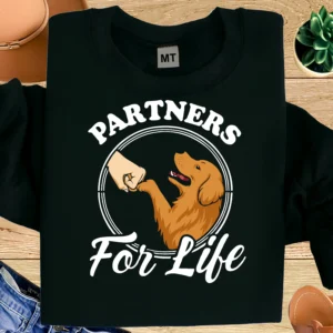Partners For Life Shirt | Golden Retriever Fist Bump T-Shirt | Dog Owner Best Friend Tee
