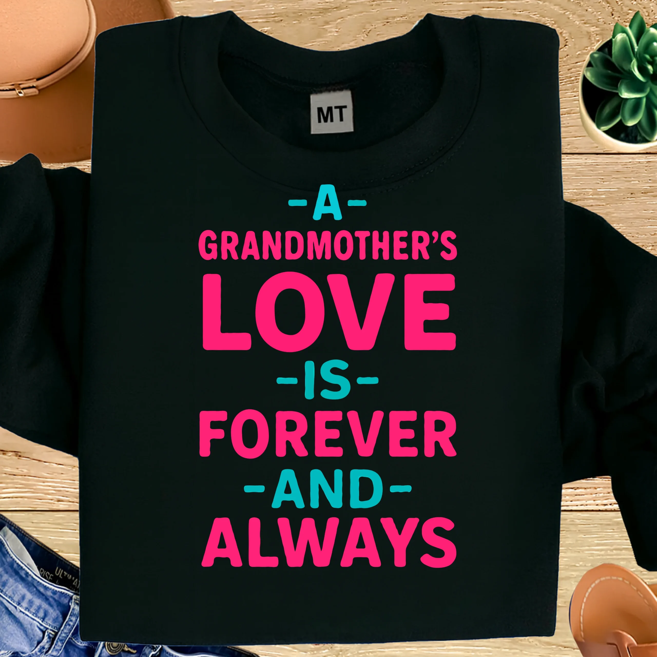 A Grandmother’s Love Is Forever and Always Shirt | Grandma Love Quote T-Shirt | Sentimental Grandma Gift | Family Love Tee