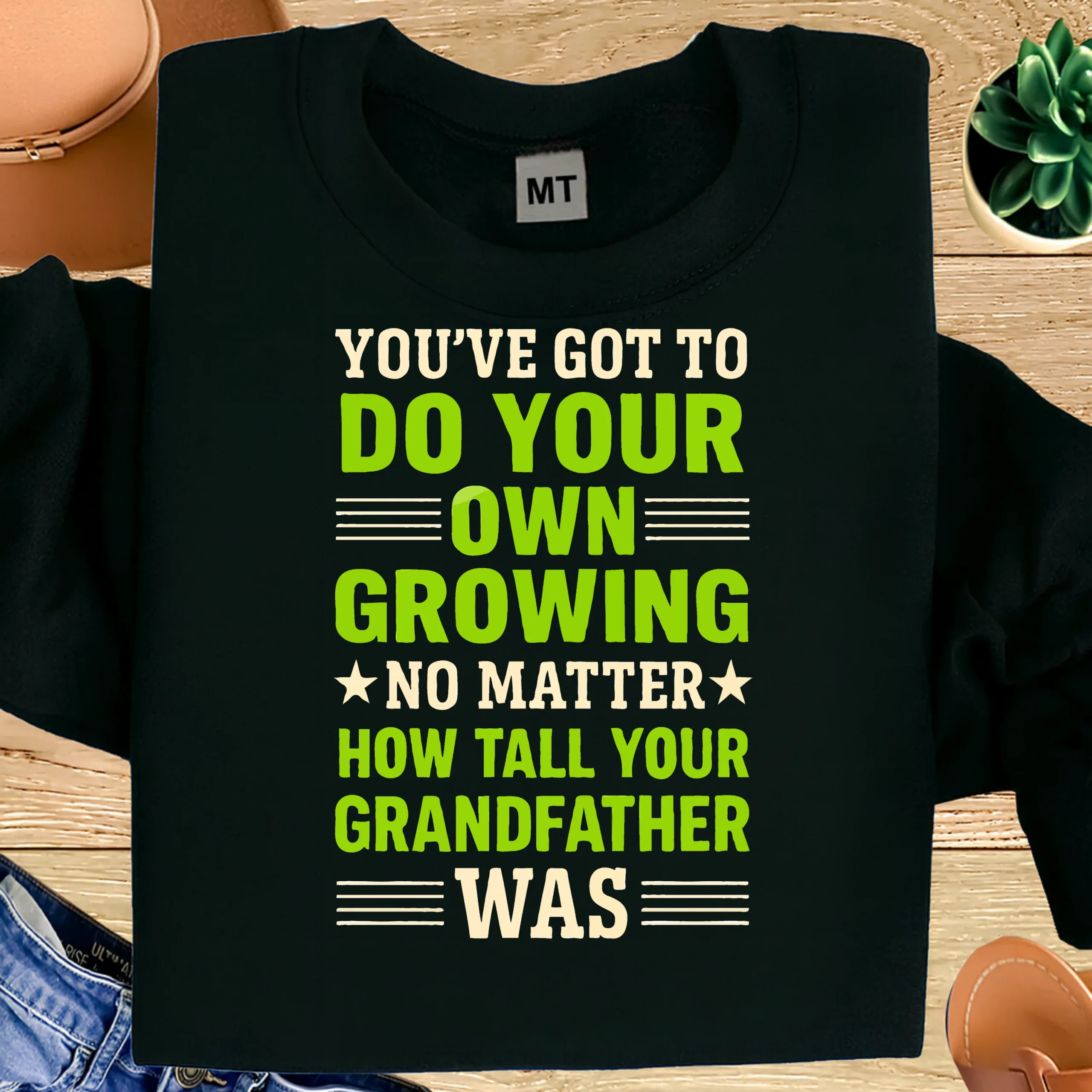 Do Your Own Growing Shirt | Funny Grandpa Quote T-Shirt | Grandfather Humor Tee | Vintage Grandpa Saying Shirt | Family Humor Gift