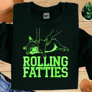 Rolling Fatties French Bulldog T-Shirt | Funny Chubby Frenchie Dog Tee