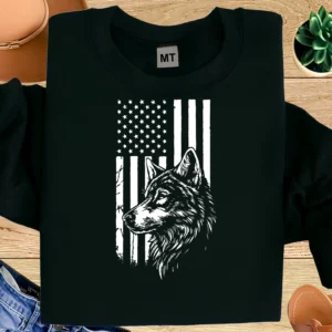 German Shepherd American Flag Shirt | Patriotic Dog Lover T-Shirt | USA German Shepherd Tee