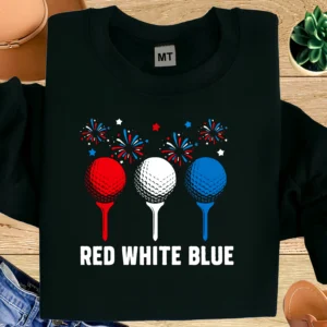 Show your love for disc golf and country with this bold red, white, and blue disc golf shirt 🇺🇸