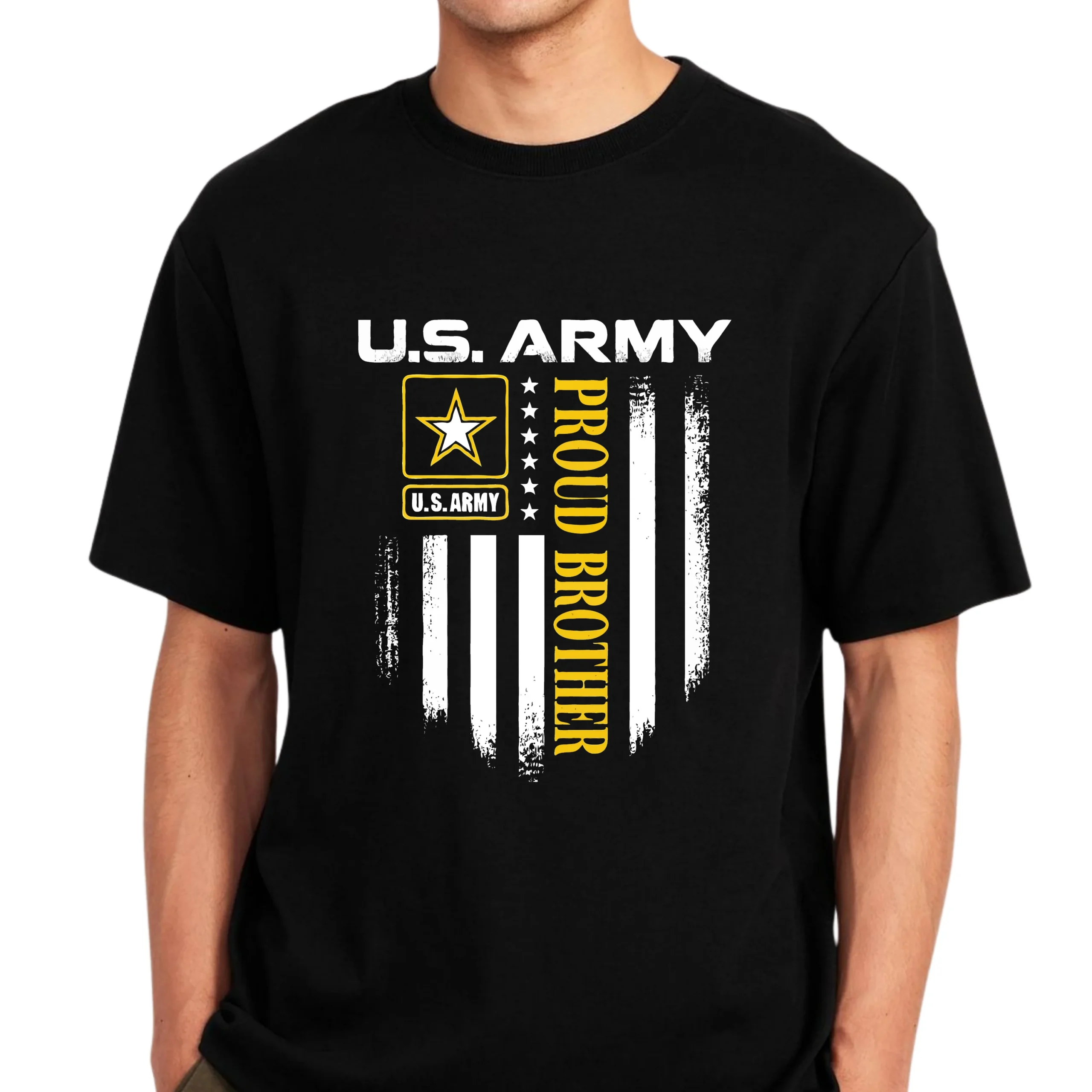 U.S. Army Proud Brother T-Shirt | Military Flag Graphic Tee - Image 4