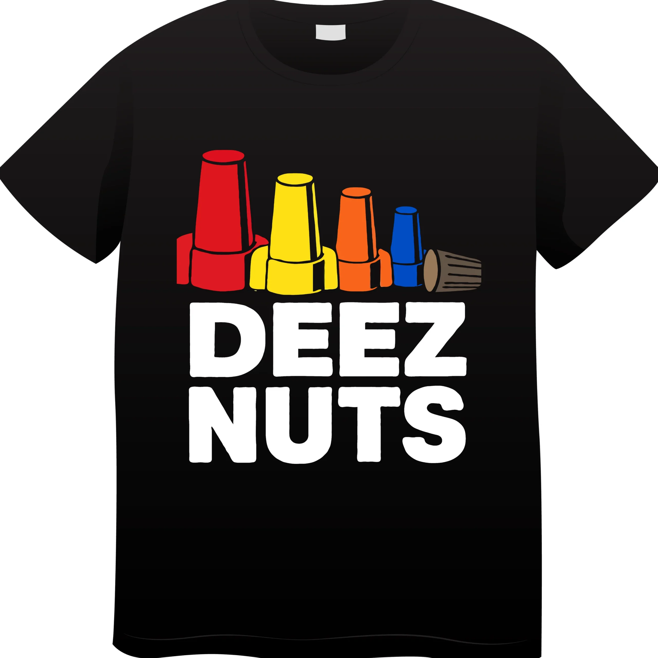 Deez Nuts Electrician T-Shirt | Funny Wire Nut Humor Tee - Image 3