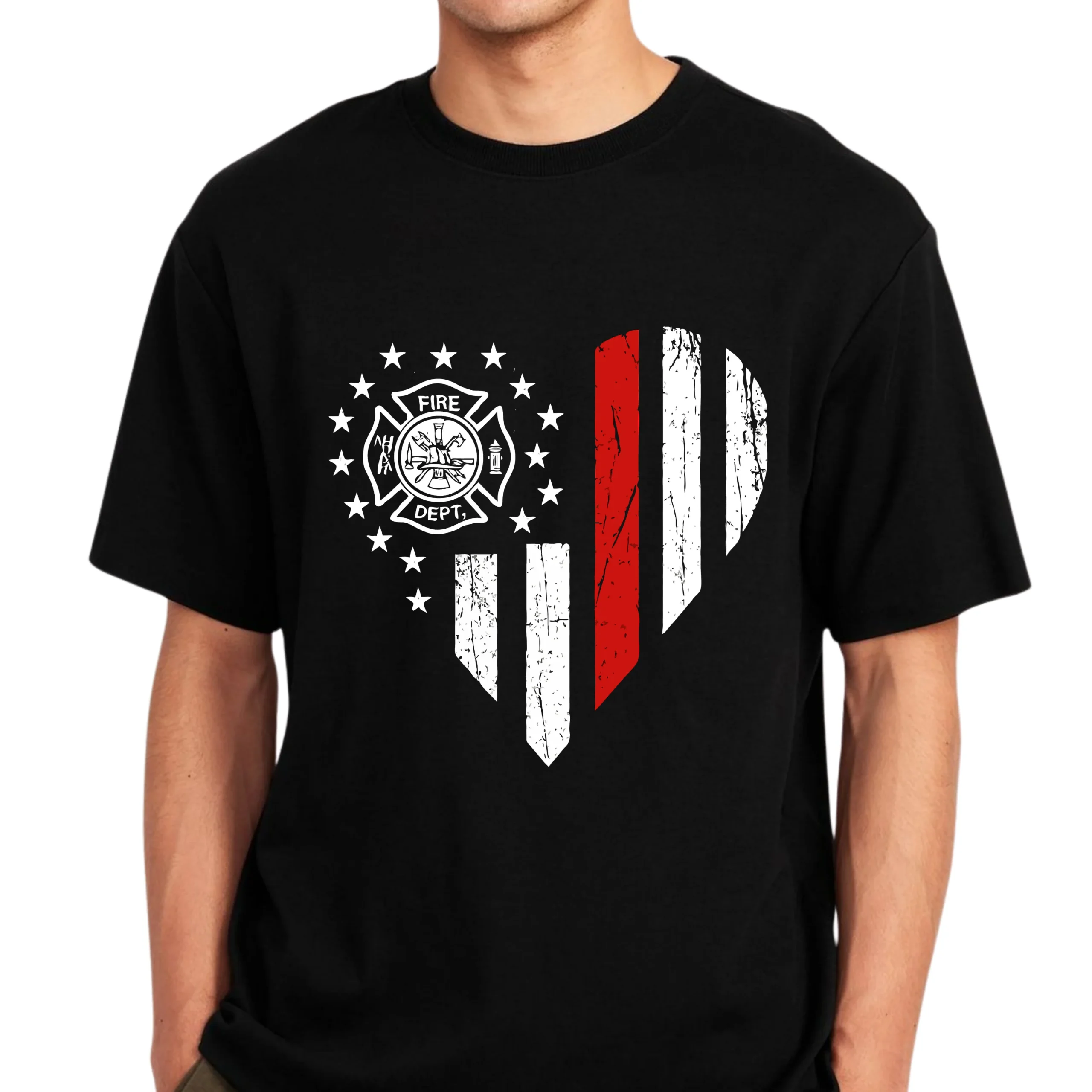 Wee Woo Squad T-Shirt | Funny Firefighter Fire Truck Tee - Image 4