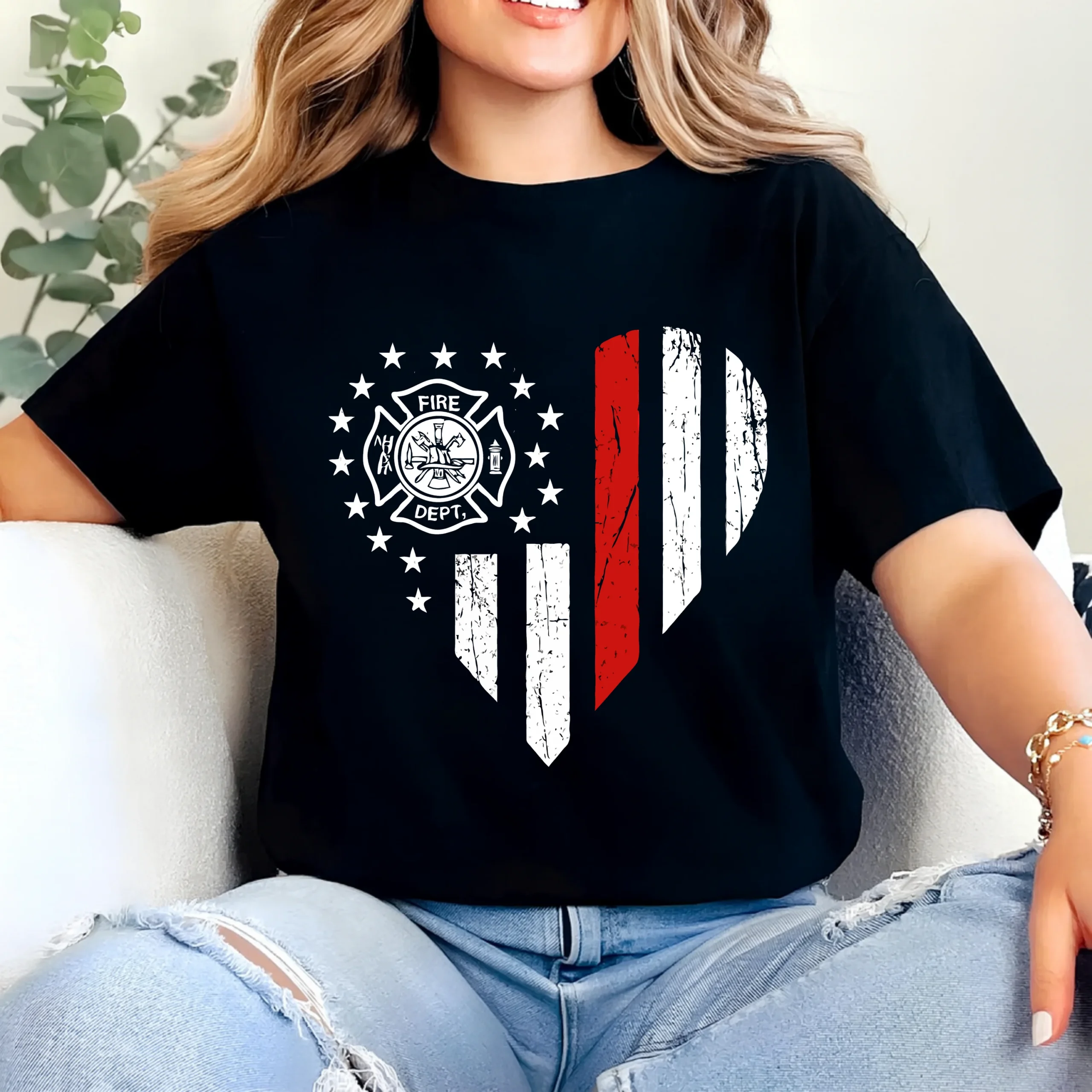 Wee Woo Squad T-Shirt | Funny Firefighter Fire Truck Tee - Image 3